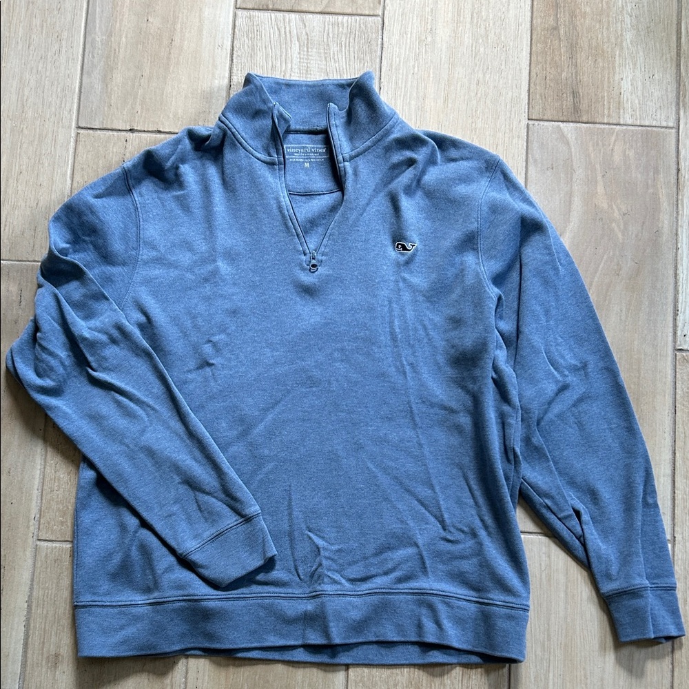 Vineyard Vines Men's Steel Blue Zip-Up Sweater